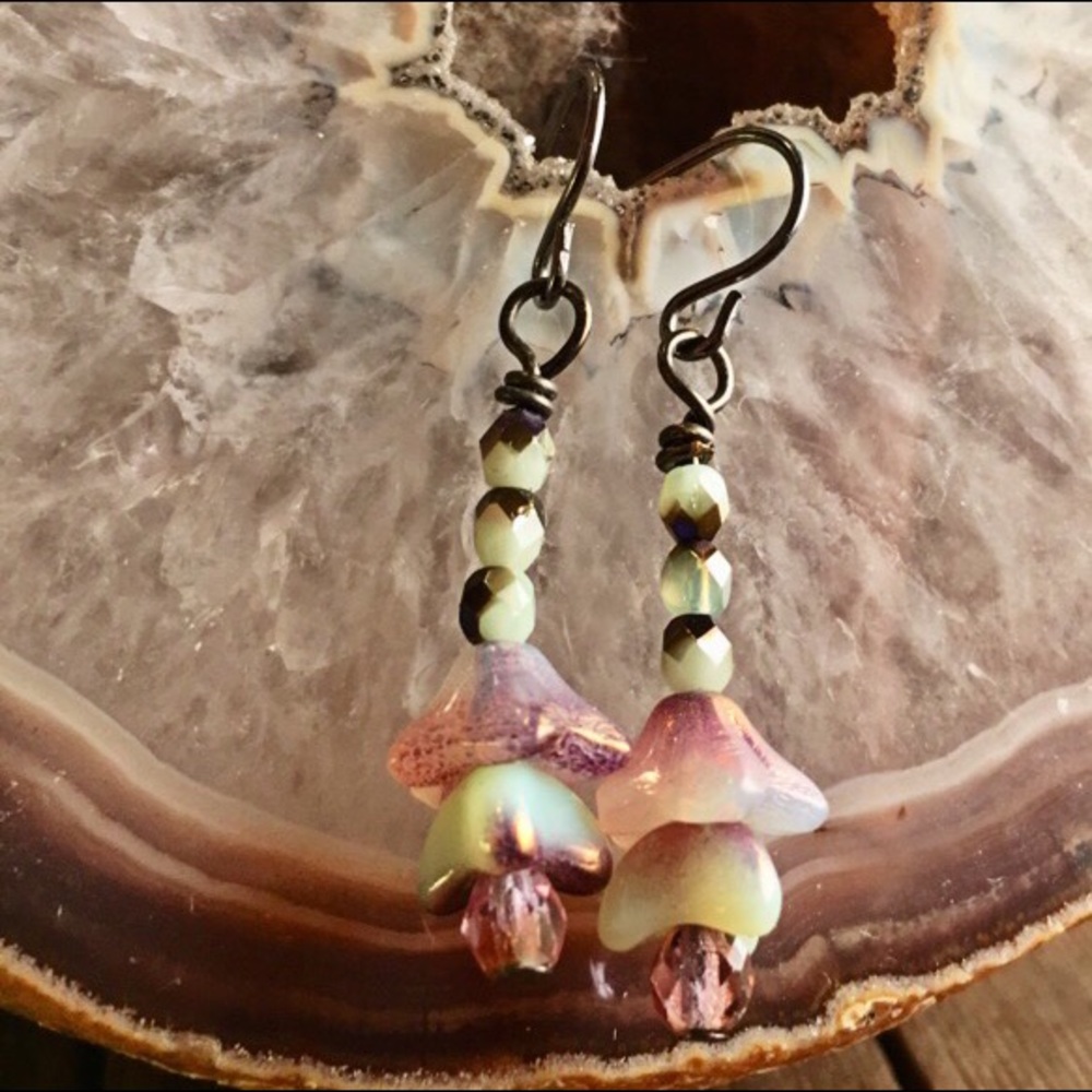 Vintage inspired floral earrings